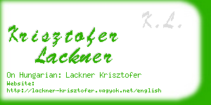 krisztofer lackner business card